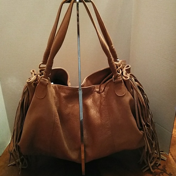 ZINA EVA LEATHER HOBO FRINGE PURSE - Picture 3 of 8